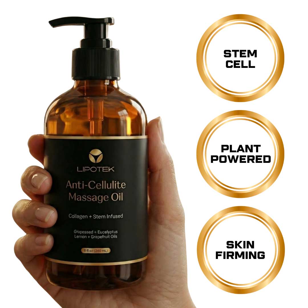 Lipo Oil stem cell anti-cellulite massage oil for skin firming and cellulite reduction — Lipotek